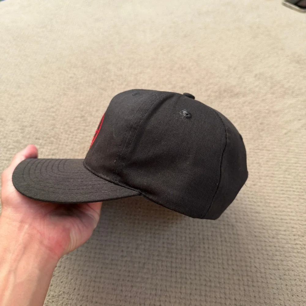 Vintage 1990s Arby's Fast Food Promo Snapback Hat Black Red Logo OSFM